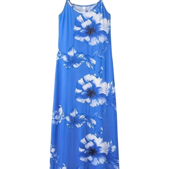 Floral Blue Maxi Dress - Picture 2 of 2